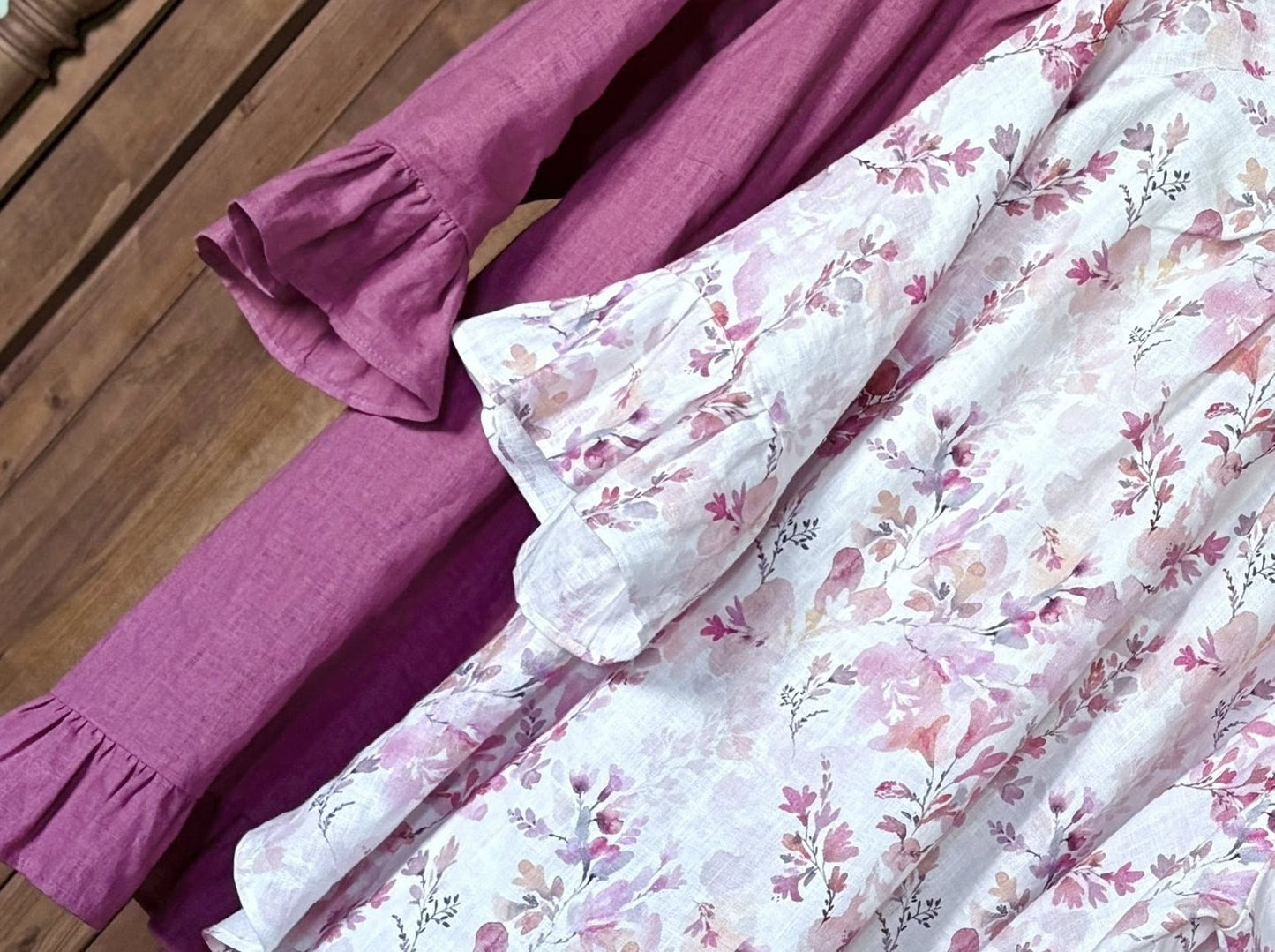 Kukallinen Roosa Pellavatunika: Kauneus, Joka Kukkii Aina 🌸