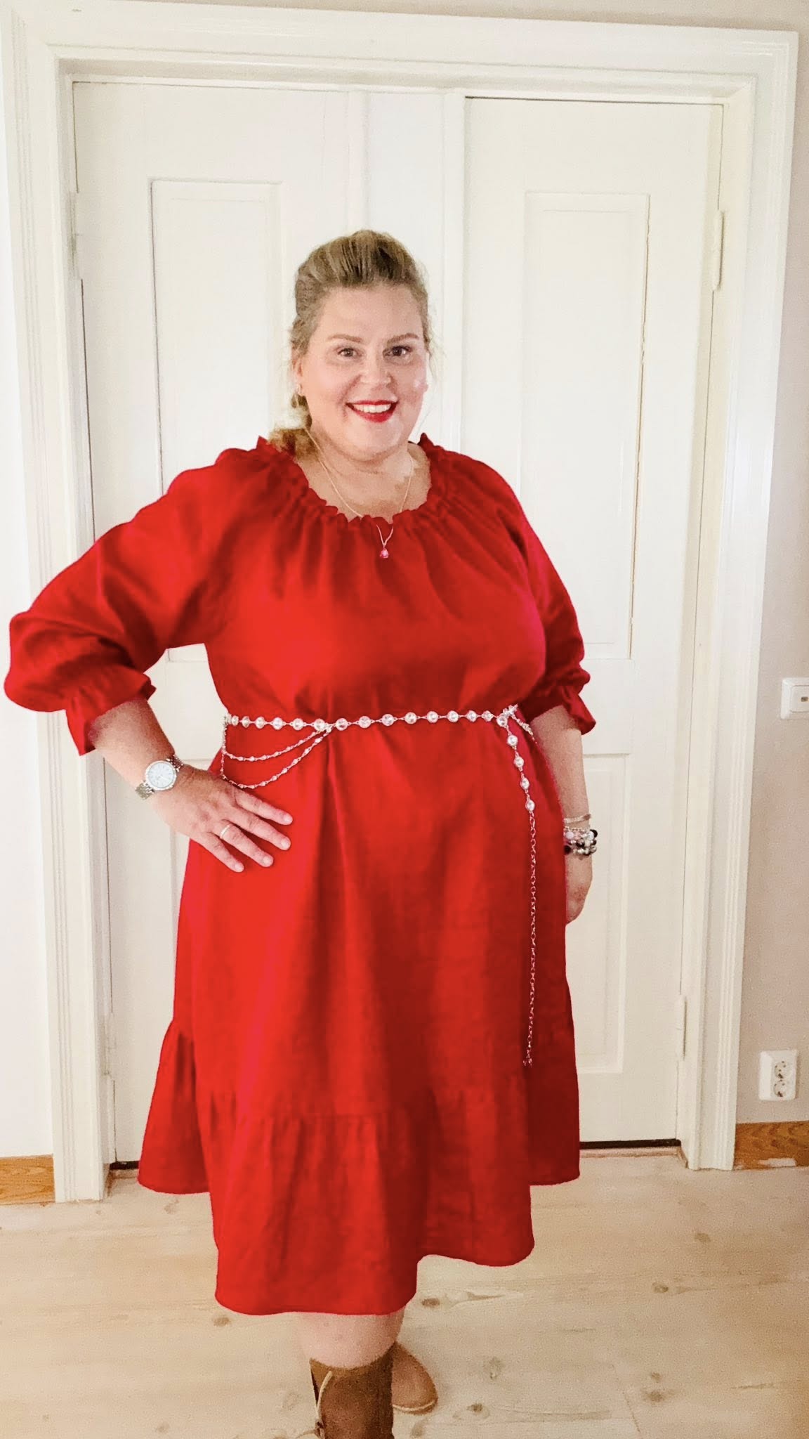 Bella Pellavamekko Punainen