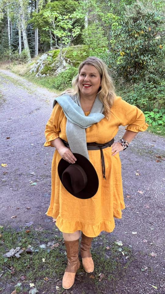 Marie Pellavamekko Keltainen