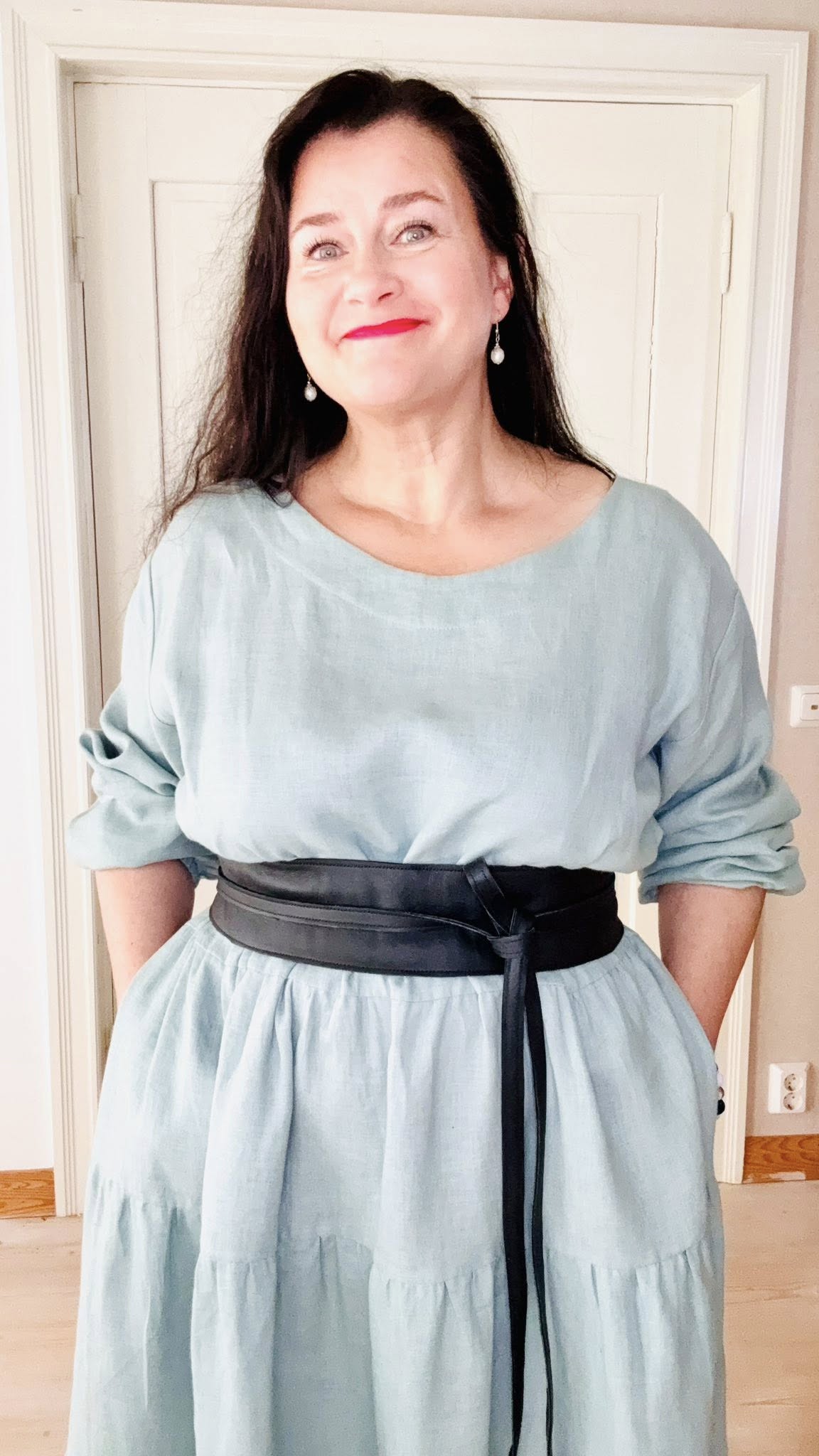 Sofie Pellavamekko Murrettu Vihreä