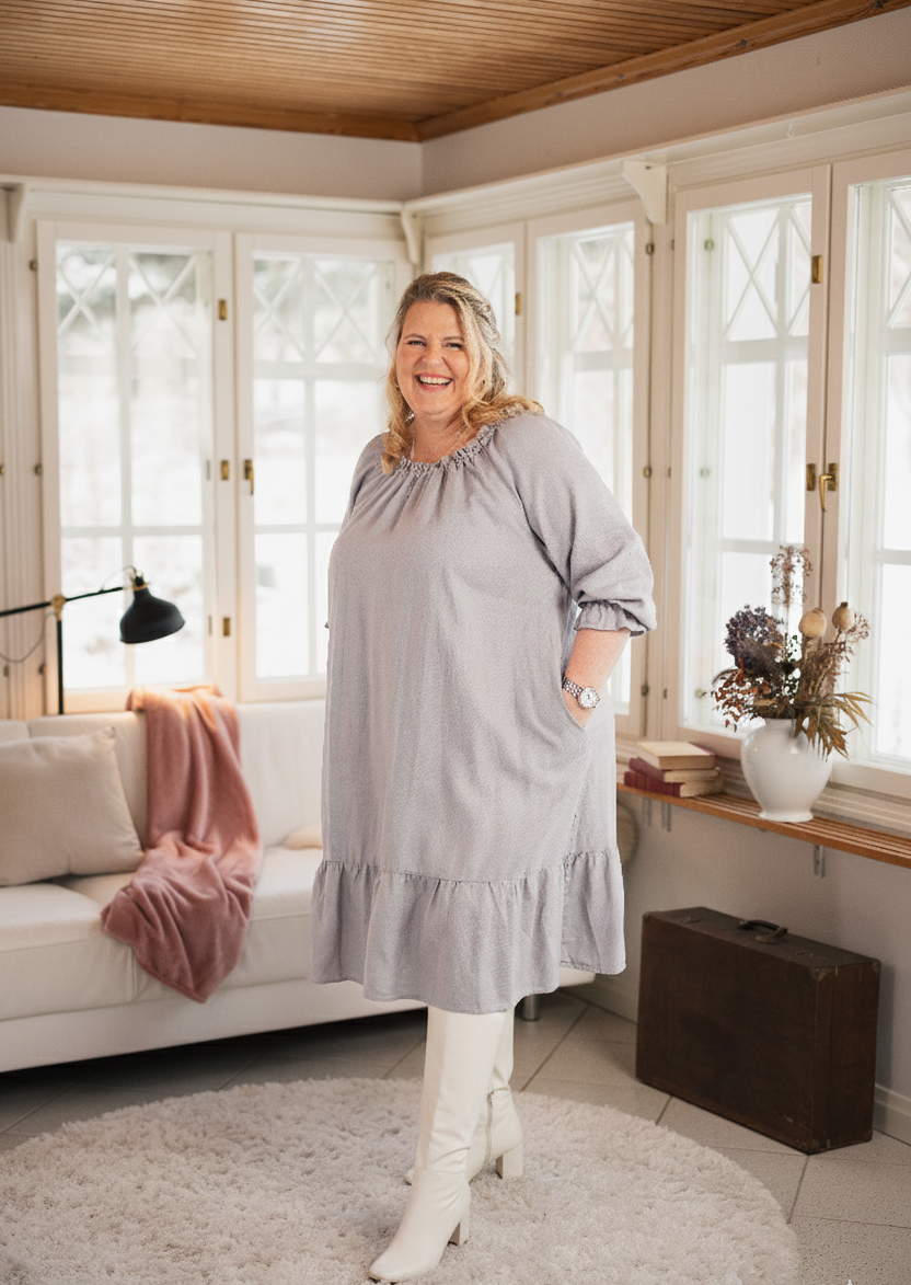 Bella Linen Dress Red