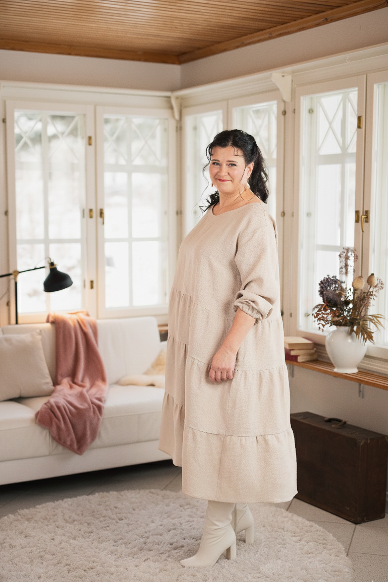 Sofie Linen Dress Beige