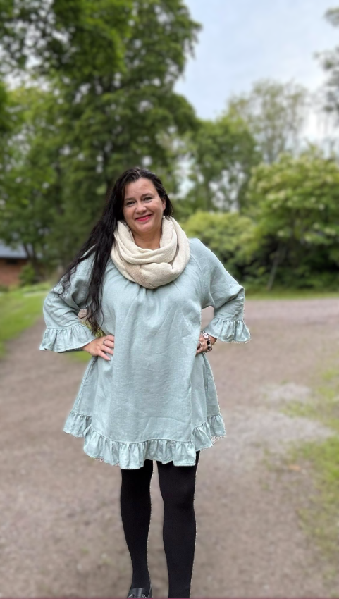 Pellavatunika Murrettu Vihreä: Vapauden Tuntu Kevyessä Pellavassa 🤍