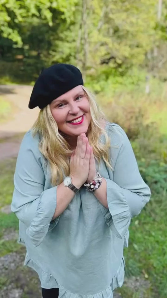 Pellavatunika Murrettu Vihreä: Vapauden Tuntu Kevyessä Pellavassa 🤍