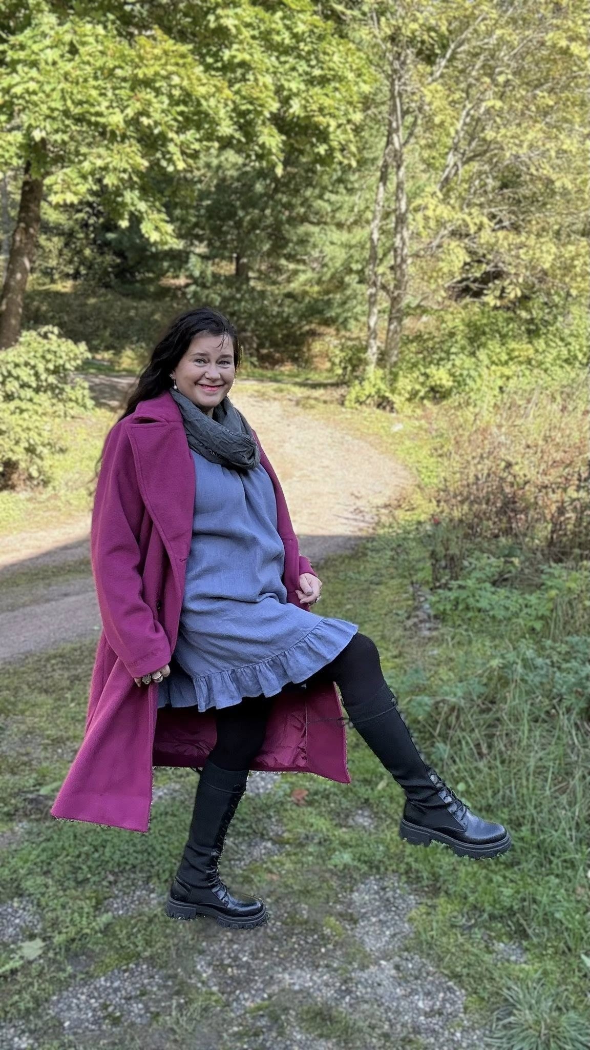 Marie Pellavatunika Siniharmaa