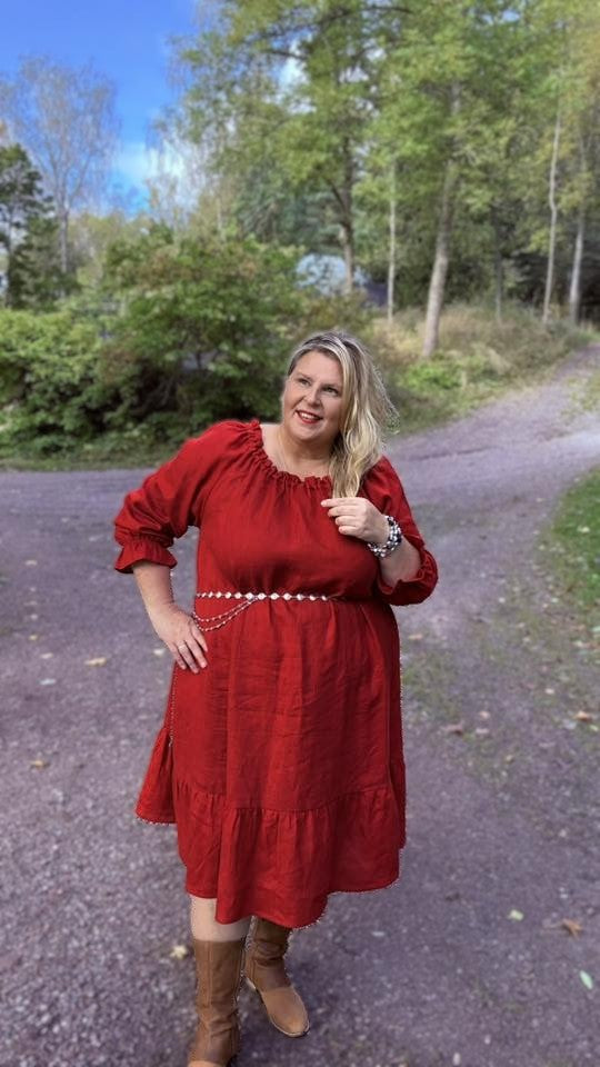 Bella Pellavamekko Punainen