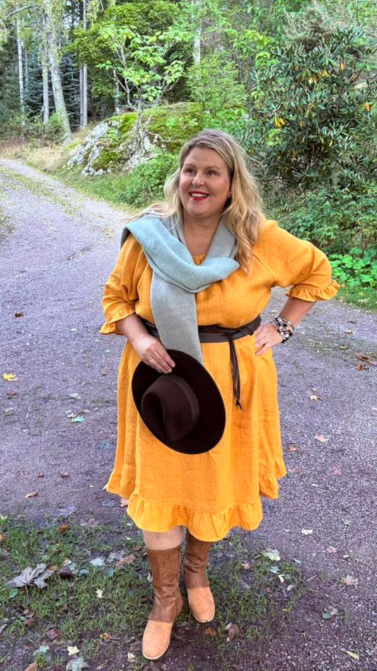Marie Pellavamekko Keltainen