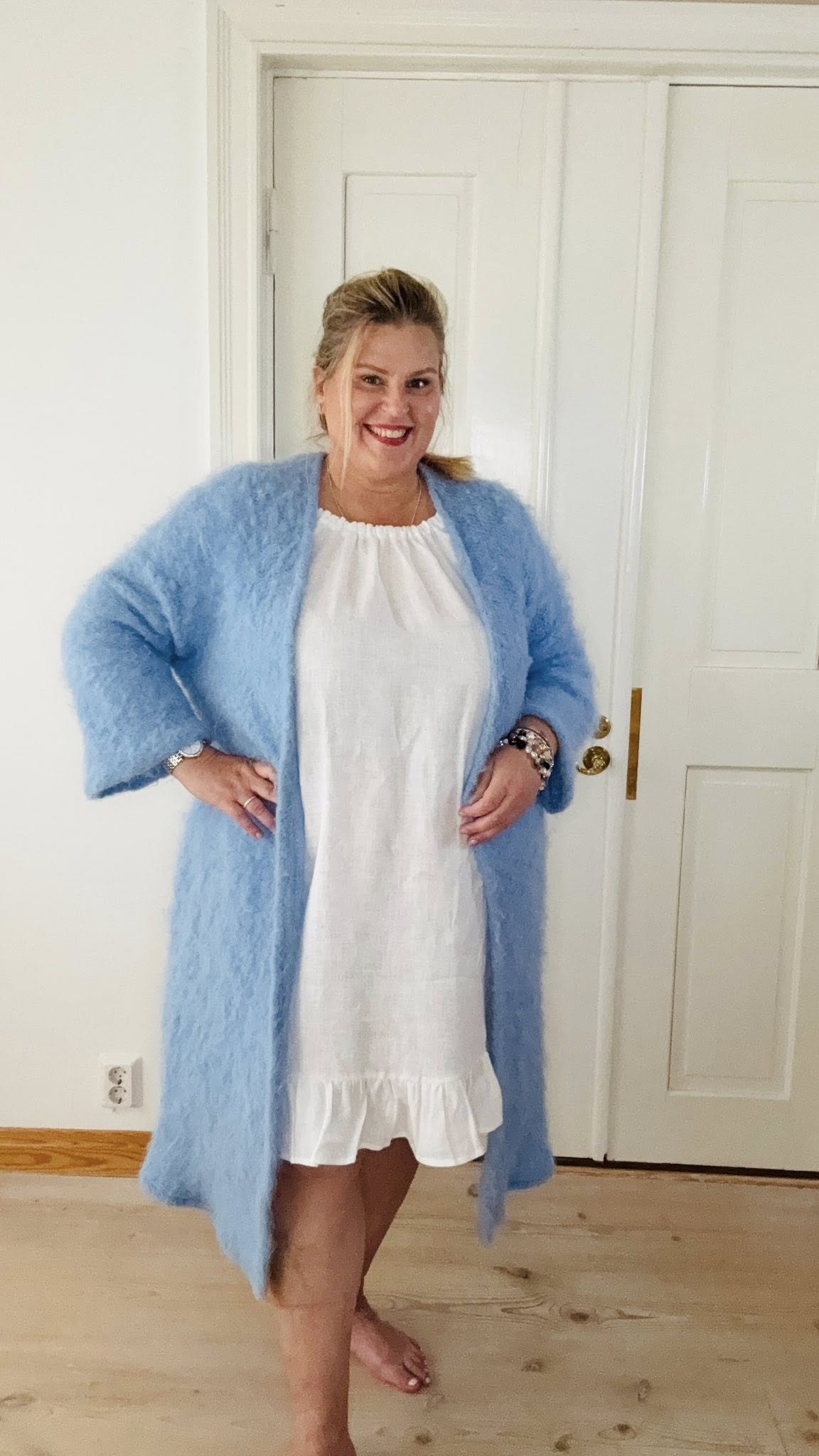 Sara Pellavamekko Valkoinen