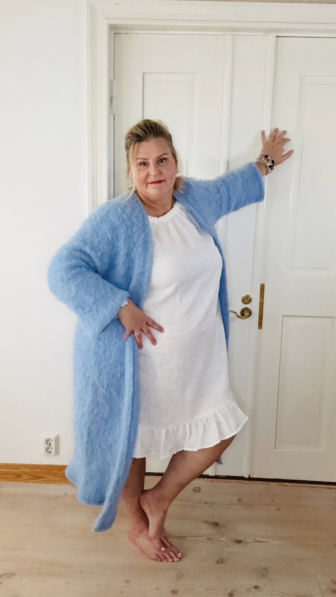 Sara Pellavamekko Valkoinen