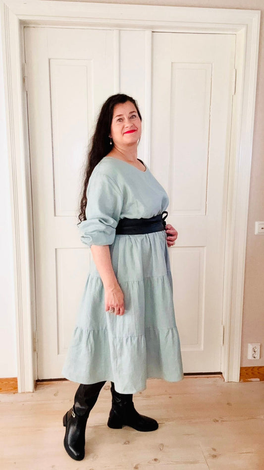 Sofie Pellavamekko Murrettu Vihreä