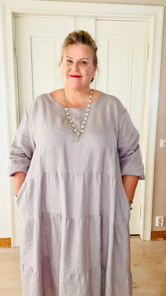 Sofie Pellavamekko Vaaleanharmaa