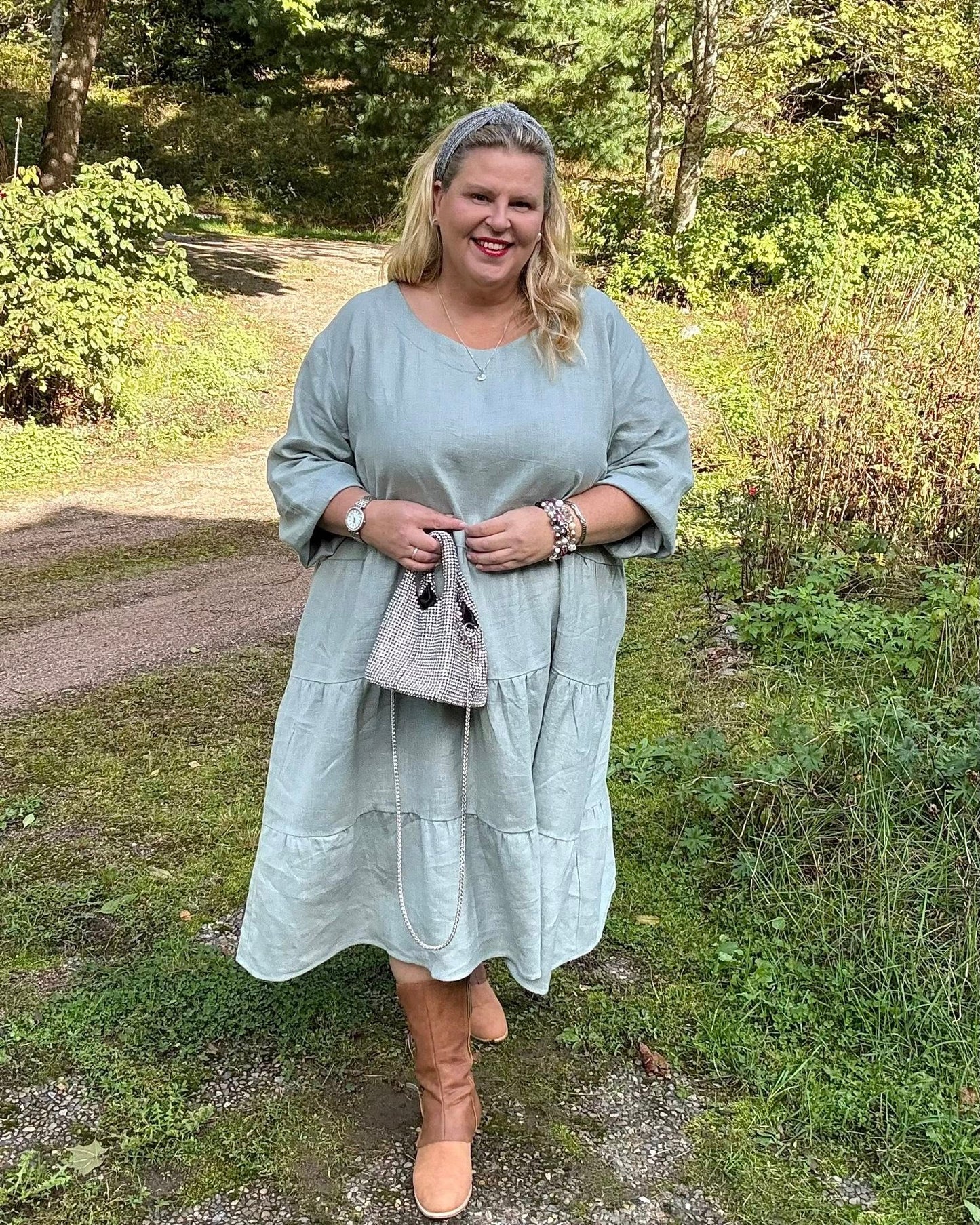 Pellavamekko Murrettu Vihreä Sofie: Mukavuus, joka kantaa 🌿