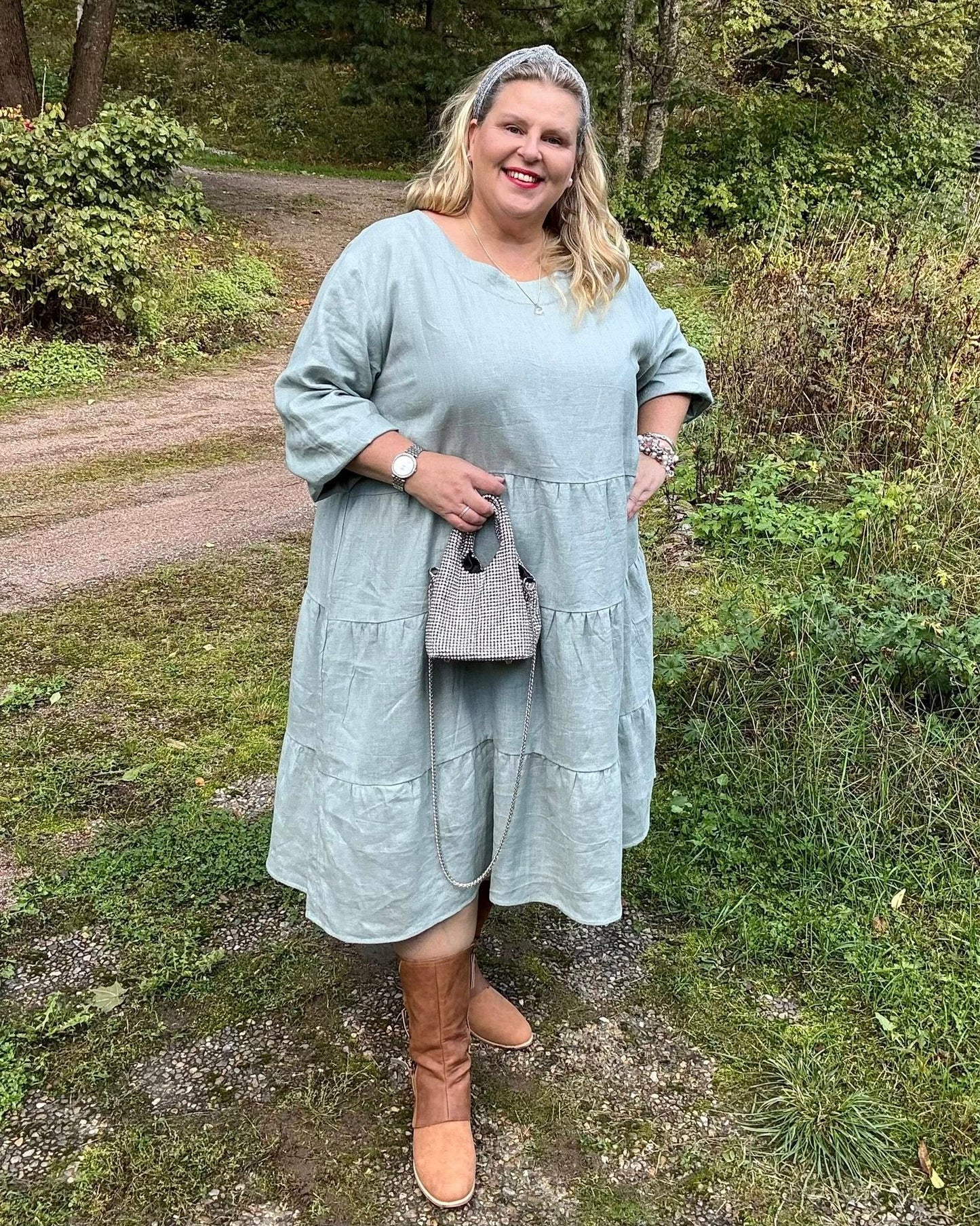 Pellavamekko Murrettu Vihreä Sofie: Mukavuus, joka kantaa 🌿