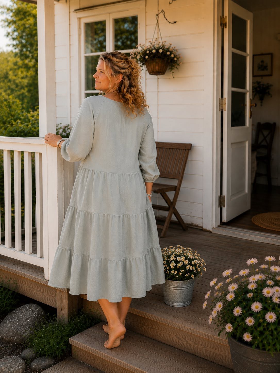 Sofie Leinenkleid Beige 