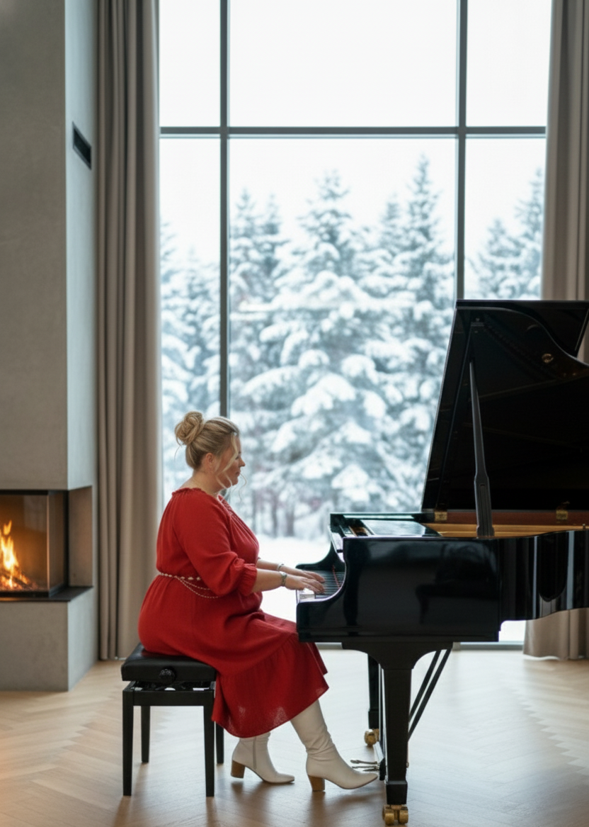 Bella Linen Dress Red 