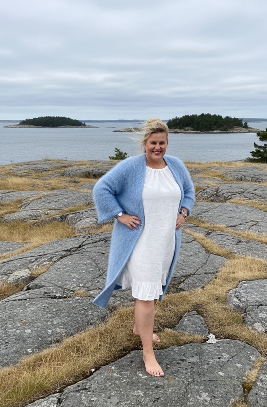 Sara Leinenkleid Weiß