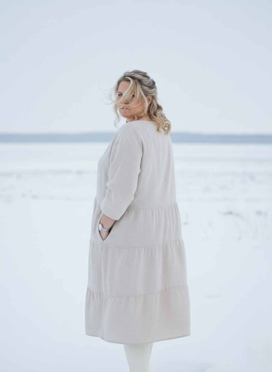 Sofie Linen Dress Beige 