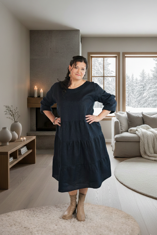 Sofie Linen Dress Beige 