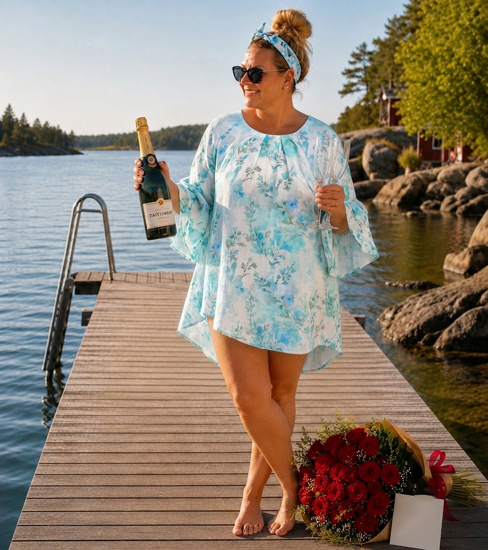 Kukallinen Lily-sinivihreä