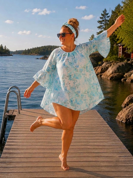 Kukallinen Lily-sinivihreä