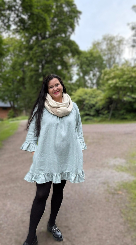 Marie Pellavatunika Murrettu Vihreä