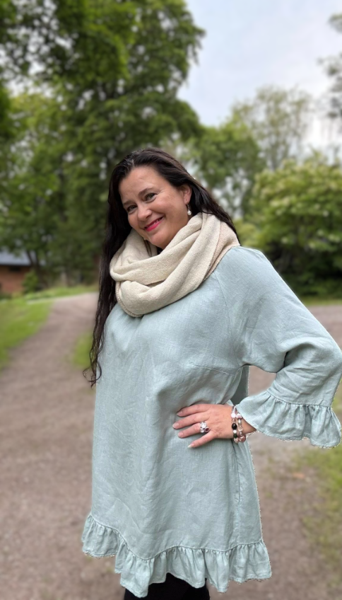 Marie Pellavatunika Murrettu Vihreä