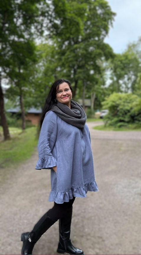Marie Pella Tunic Blue Grey