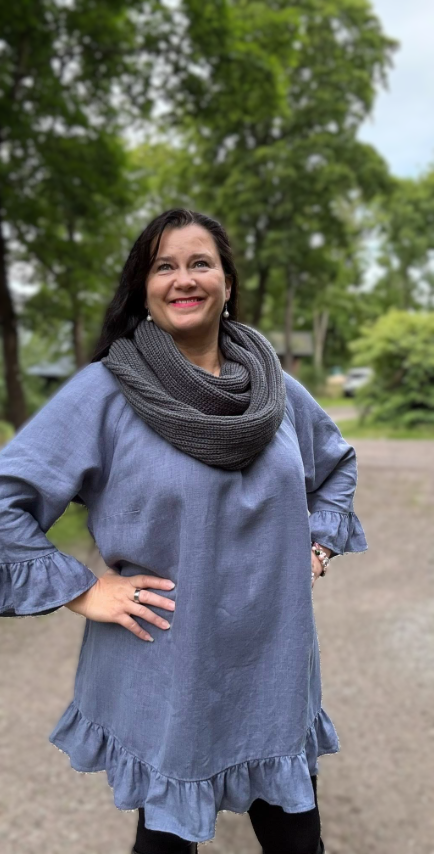 Marie Pella Tunic Blue Grey