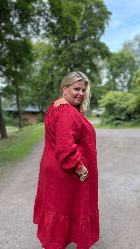 Bella Pellavamekko Punainen