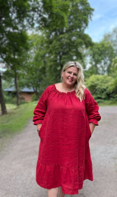 Bella Pellavamekko Punainen