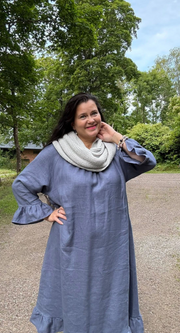 Marie Pellavamekko Siniharmaa
