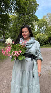 Sofie Pellavamekko Murrettu Vihreä