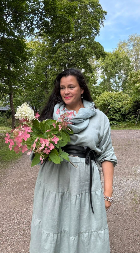 Sofie Pellavamekko Murrettu Vihreä