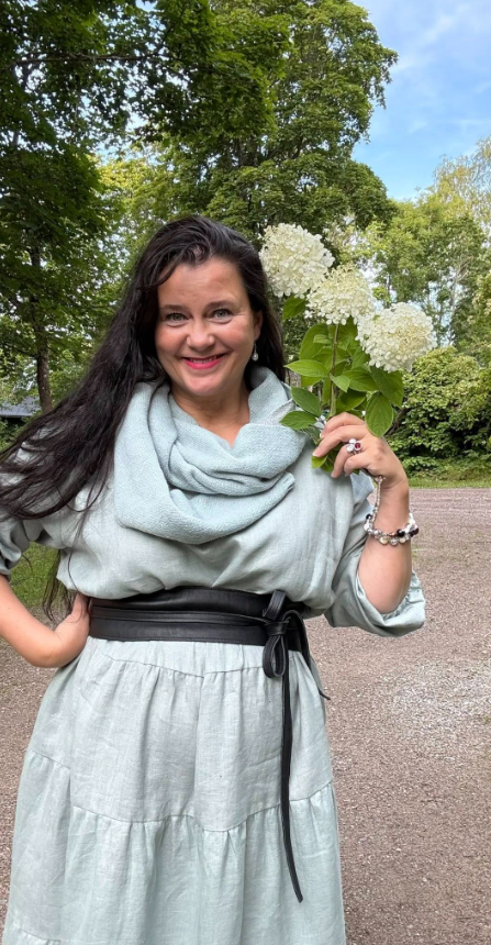 Sofie Pellavamekko Murrettu Vihreä