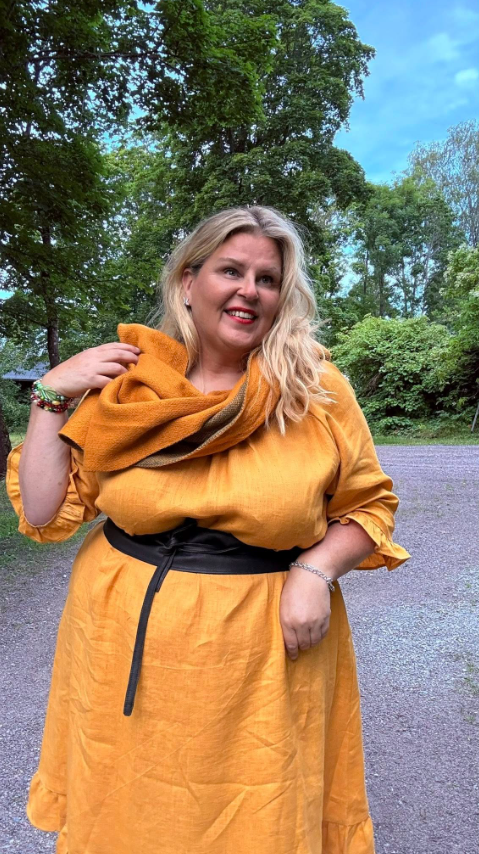 Marie Pellavamekko Keltainen