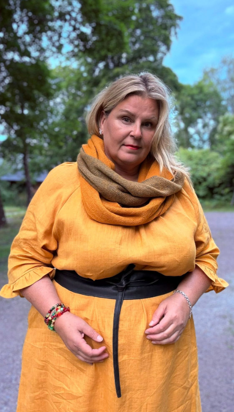 Marie Pellavamekko Keltainen