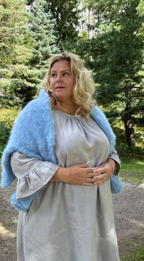 Marie Pellavamekko  Vaaleanharmaa